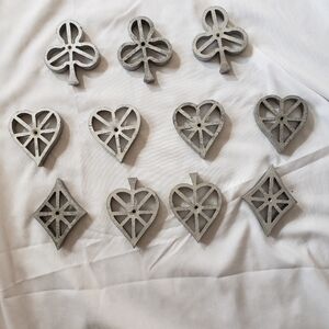 Vintage Cast Aluminum Cookie Cutters - Lot of 11